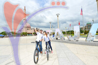 Cycling in Dataran Putra, Putrajaya