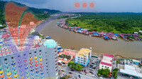 Limbang Town Aerial View, Sarawak