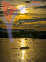 Sunset View On Sarawak River