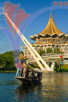 Kuching Sarawak Waterfront River Boating