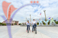Cycling in Dataran Putra, Putrajaya