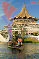 Kuching Sarawak Waterfront River Boating