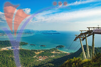 Cable Car in Langkawi Island Landscape, Malaysia