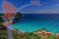 Landscape of Pulau Perhentian Kecil Blue Sky And Ocean From Windmill Point