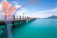 Jetty At Bohey Dulang Tun Sakaran Marine Park in Semporna Sabah Borneo Malaysia