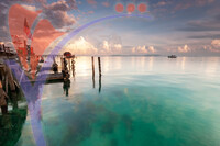 Seascape View Mabul Kapalai Island in Sabah Borneo Malaysia