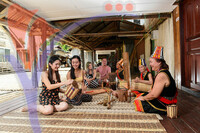Bidayuh Dancers At Annah Rais Homestay, Kuching, Sarawak