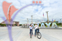 Cycling in Dataran Putra, Putrajaya