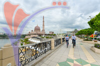 Cycling in Dataran Putra, Putrajaya