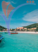 Boats, Turquoise Water And White Sand Beach, Redang Island, Malaysia