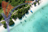 Drone Point of View of Tropical Maiga Island Bajau Laut Village