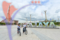 Cycling in Dataran Putra, Putrajaya