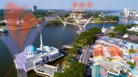 Aerial View Kucing, Sarawak