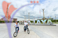 Cycling in Dataran Putra, Putrajaya