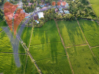 Drone View Kkampung House At Bukit Mertajam, Penang.