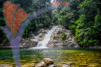 Beautiful Chemerong Waterfall in The Jungle in Malaysia