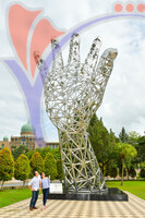 Hand Sculpture in Dataran Putra, Putrajaya