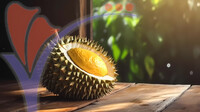 Durian On A Wooden Table