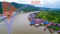 Limbang Town Aerial View, Sarawak