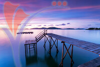 Dramatic Sunset in Kota Kinabalu, Sabah, Borneo, Malaysia.