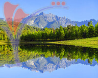 Reflection of Mount Kinabalu During Blue Sky